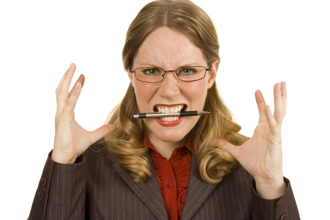 Stressed woman