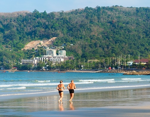 Healthy Couple on the Beach